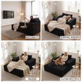 thumbnail image 6 of 75" Oversized Chaise Lounge Sofa, Black Cloud Chair Bed with Boneless Design, Cozy Sleeper Couch for Living Room, No Assembly, 6 of 8