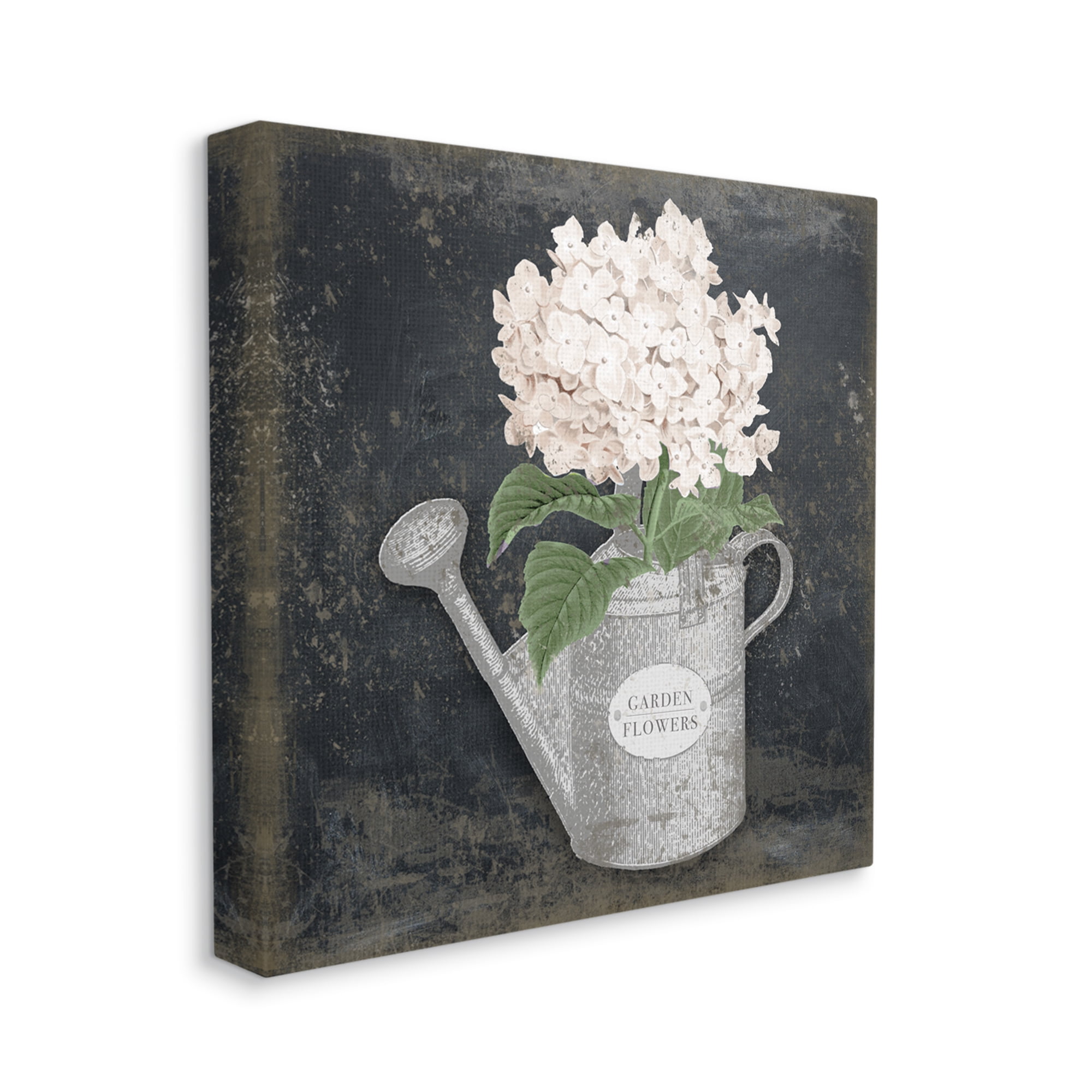 Stupell Industries Garden Flowers Can Botanical & Floral Painting Gallery Wrapped Canvas Print Wall Art, 30 x 30
