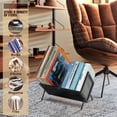 thumbnail image 6 of Desktop Bookshelf Organizer, Wood Slanted Desk Bookshelf, Small Tabletop Book Rack, Portable Mini Bookcase for Book Display, Cookbooks, Office & Home Storage, Rustic Black, 6 of 8