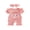 Pink, variant on Cenuakty Baby Girl Ribbed Jumpsuit Short Sleeve Ruffled Hem Letter Cow Print Romper with Headband Infant Summer Clothes