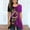 Purple womens shirts, variant on Summer Saving Wycnly Womens Shirts Plus Size Vintage Irregular Hem Lightweight Tunic Tops Summer Short Sleeve Round Neck Ladies Rose Print Tops and Blouses Green s