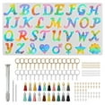 thumbnail image 2 of Keychain Molds Kit Reusable Easy Demould Alphabet Silicone Molds DIY Craft Keychain Making Set Keychain Supplies for Beginners Adults Kids Jewelry Keychain Making, 2 of 10