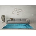 thumbnail image 3 of Ahgly Company Indoor Round Oriental Light Blue Industrial Area Rugs, 4' Round, 3 of 4