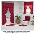thumbnail image 5 of Stoneberry Home Ruffled Window Curtain Set Polyester Burgundy, 5 of 6