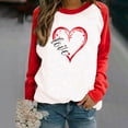 thumbnail image 2 of Xihbxyly Valentines Day Sweatshirt for Women, Women's Valentines Day Long Sleeve Tops Love Heart Print Casual Shirts Tops Blouse, 2 of 6