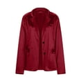 thumbnail image 5 of Aboser Womens Velvet Blazer Jackets Dressy Open Front Suit Coat Casual Notch Collar Blazers Solid Color Long Sleeve Jacket Coat, 5 of 9