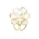 thumbnail image 2 of Broche de tres anillos con diseño de flores y perlas de imitación para mujer para fiesta de boda, 2 of 9