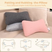 RoamReady Small Pillows for Sleeping, 11x7 Cotton Mini Travel Pillow for Neck, Wrist, Lumbar and Knee(Pink)