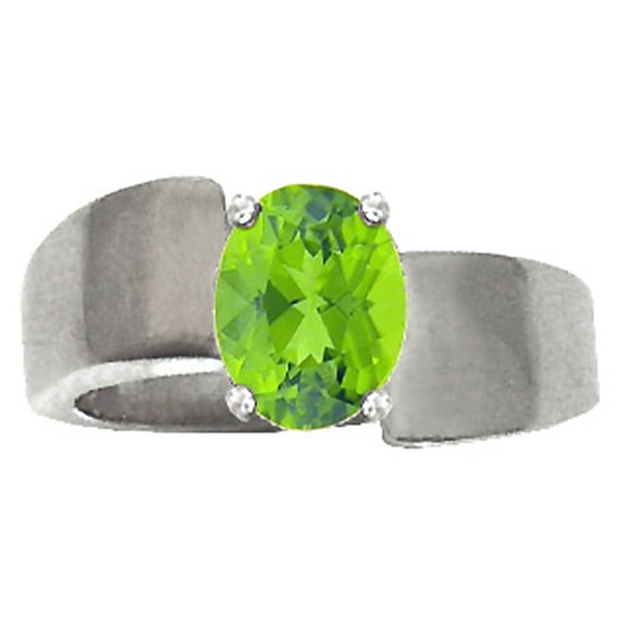 Tommaso Design� Oval 9x7mm Genuine Peridot Ring