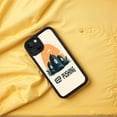 thumbnail image 4 of Stylish Yellowing Resistant Lightweight iPhone 15 Case - Playful Dark Blue Design with Bold ' KEEP PUSHING ' Motif, 4 of 6