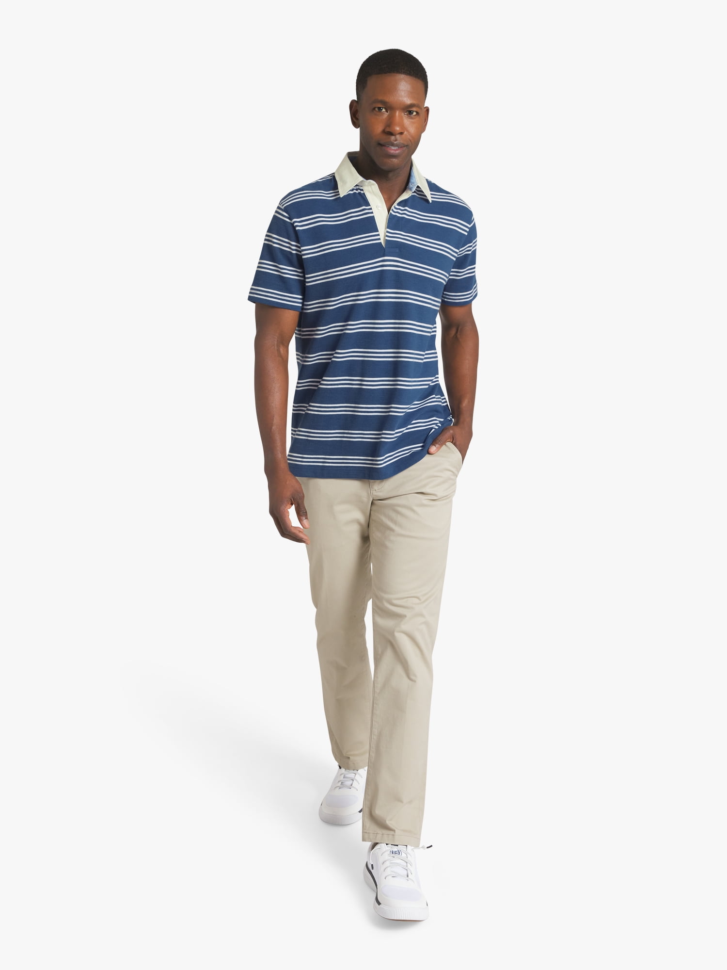 Chaps Men's Striped Pique Polo, Sizes S - 2XL