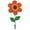 Orange, variant on In the Breeze 2658 — 12 Inch Daisy Sunflower Wind Spinner with Leaves — Colorful Flower for your Yard and Garden