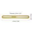 thumbnail image 2 of Unique Bargains Adjustable Corner Code, 4 Pack 215x24mm - Stainless Steel Flat Straight Thickened Slotted Brace Brackets (Gold), 2 of 5