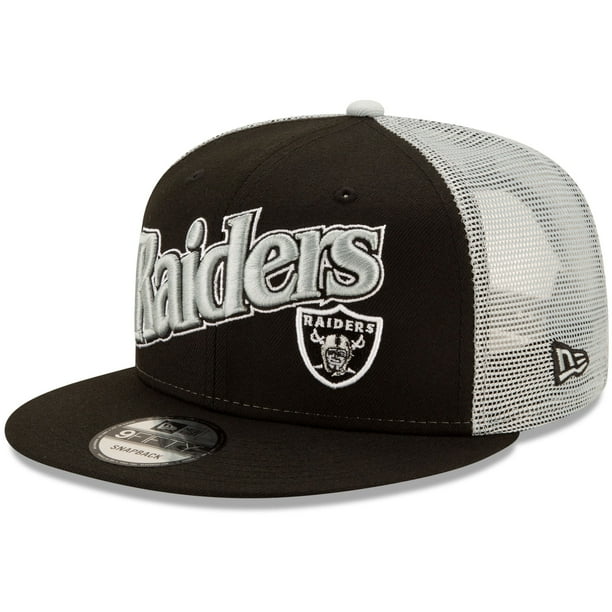 Las Vegas Raiders New Era Mesh Effect 9fifty Snapback Hat Black Silver Osfa Walmart Com