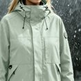 thumbnail image 6 of Vynhevius Womens Outdoor Jacket Solid Hooded Zip Up Windproof With Pockets, 6 of 6