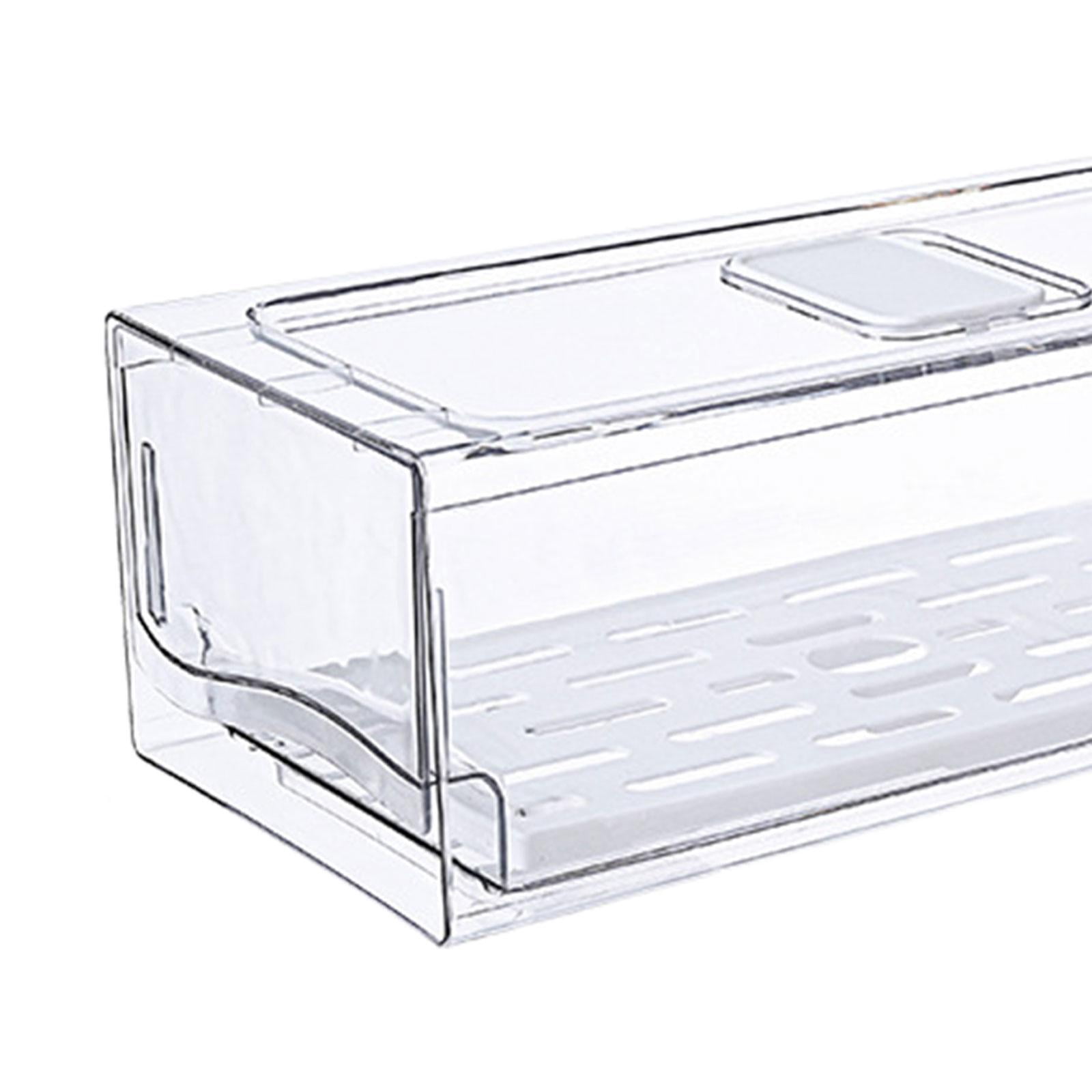 TISHITA Fridge Drawer Bins Food Storage Container Refrigerator Organizer Drawer Bins Clear for Home Household Fruit Vegetable Produce S