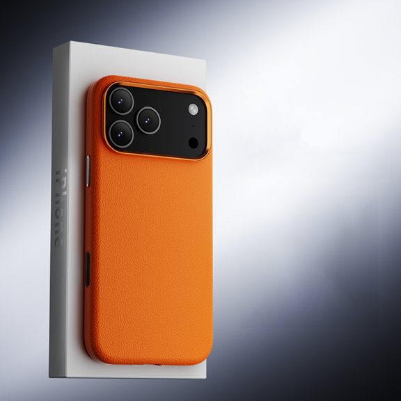 ShellTech For iPhone 17 Pro Max PU Leather Protective Case Cover Shock-Absorbent Lightweight Hard PC Non-Slip Back Cover Basic Magnetic Protective Phone Case