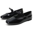 thumbnail image 1 of Zapatos planos Mary Jane de Shoes Hee grand de charol negro para mujer, 1 of 7