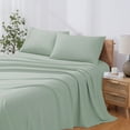 thumbnail image 2 of Modern Threads 3-Piece Solid Seafoam Green Microfiber Bed Sheet Set, Twin, 2 of 11