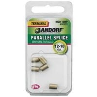 Jandorf 60828 12-10 Ga. Insulated Wire Terminal Parallel Splice Silver 5 pc