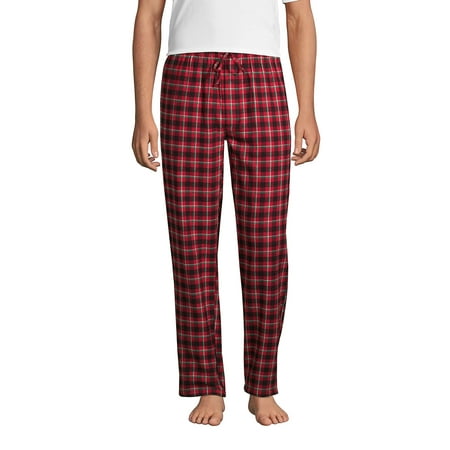 Lands End Mens Flannel Pajama Pants Rich Red Field check Big 4XL ...