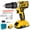2 Batteries-Plastic Box, variant on Fotrix 21V Cordless Drill/Driver, Electric Power Drill - 2 Batteries, 35 Nm, 25+1 Torque Settings, 2 Speeds, Keyless 3/8" Chisel Drill with LED Light, Home Kit