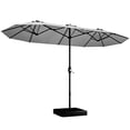 thumbnail image 2 of HAIMULI 15FT Outdoor Patio Umbrella with Base Included, Double Sided Pool Umbrellas with Fade Resistant Canopy, Large Table Umbrella for Deck, Market, Backyard, 2 of 9
