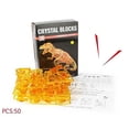 thumbnail image 4 of BTYYIHEX 3D Crystal Dinosaur Puzzle,Crystal Puzzle Brainteasers for Puzzlers Ages 16 and Up,50PCS(Yellow), 4 of 5