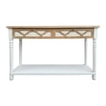 thumbnail image 7 of 48" Sideboard Buffet Cabinet with Hand-Carved, Entryway Cabinet with 2 Drawers and 1 Bottom Shelf, Cupboard Console Table for Kitchen, Dining Room, Living Room, Bedroom, Natural+White, 7 of 7