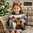 thumbnail image 2 of Xuniizn Christmas Pillow Covers 18x18 inch Xmas Decorations Soft Plush Faux Fur Wool Christmas Throw Pillow Cases Winter Holiday Decor for Sofa Living Room, 2 of 7