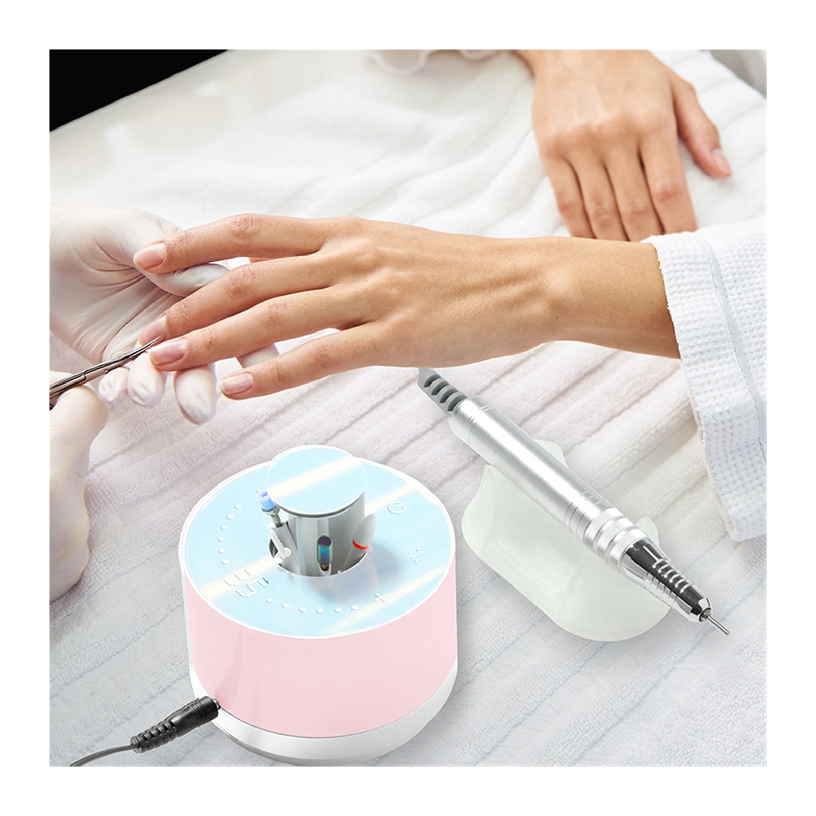 Professional Electric Nail Drill Machine, Portable Rechargeable 35000RPM Nail Drill for Acrylic Gel Nails