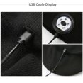 thumbnail image 3 of Bluetooth hat with light Wireless Bluetooth beanie Music hat USB rechargeable running hat Winter warmer hat LED Emergency Skating, gray, 3 of 4