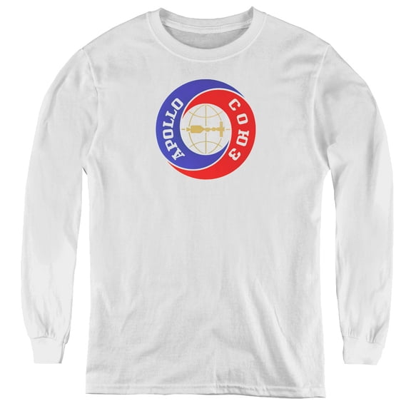 Nasa Apollo Soyuz Youth Long Sleeve T-Shirt Tee White