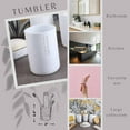 thumbnail image 4 of Pure Matte White Bathroom Tumbler - Polyresin Toothbrush Holder, Contemporary Style for Elegant Bathrooms, 4 of 7