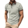 thumbnail image 2 of Mens Shirts Charming Men's Shirt Super Light Short Sleeve Casual Men's Wear Gifts for Men Gray Cotton Blend XL, 2 of 8