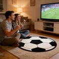 thumbnail image 4 of SIYTUAU Football Field Themed Area Rug With Green Grass And White Lines For Bedroom Porch Hallway Dorm Decor, 4 of 7
