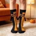 thumbnail image 6 of Halloween Holding Hands Socks Novelty Socks with Bat Ghost Printed Funny Gifts for Adult, Couples, Friendship, 6 of 6