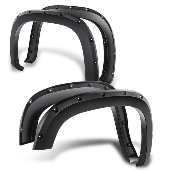 DNA Motoring For 07-14 GMC Sierra 1500 2500HD 3500HD 4PCS Pocket Riveted Wheel Fender Flares