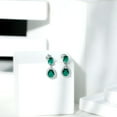 thumbnail image 5 of Rosec Jewels Lab Created Emerald Teardrop Earrings for Women with Moissanite - AAAA Grade, 925 Sterling Silver, 5 of 8