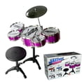 thumbnail image 3 of Kid Infant Kid Early Educational Drum Set Simulation Musical Instrument Toy with Stool, 3 of 3