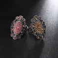 thumbnail image 6 of UDIYO Vintage Women Party Jewelry Oval Shape Hollow Rhinestones Finger Ring Gifts, 6 of 7
