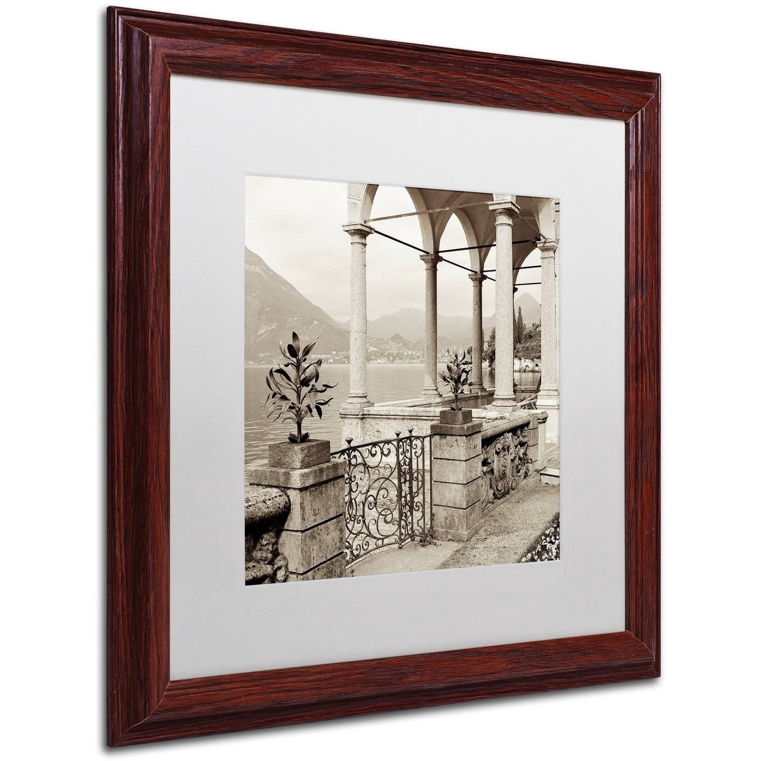 Trademark Fine Art "Lombardy VII" Canvas Art by Alan Blaustein, White Matte, Wood Frame