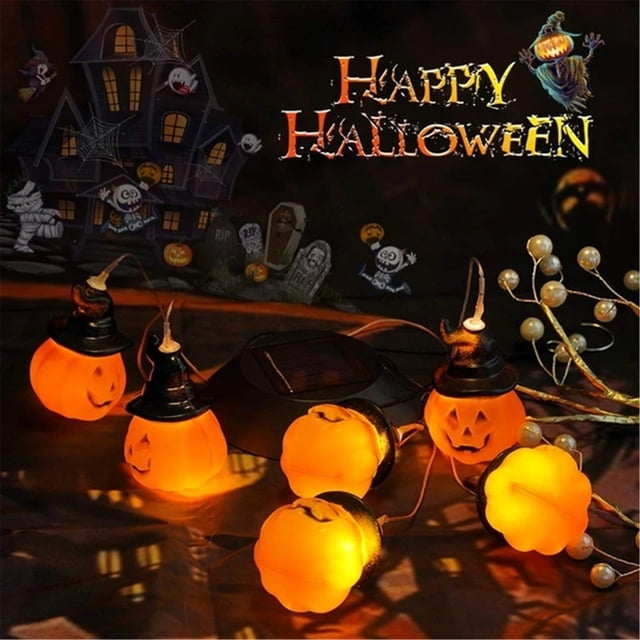 Fiudx Carillón de Viento Solar, Linternas Led Solares, Modo Intermitente, Decoración Exterior Resistente a La Intemperie, para Jardín, Patio, Porche, Fiesta de Halloween, Tamaño 80 X 12,5 Cm