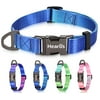 Hearos Dog Collar Ombre Color,Soft Buckle Comfortable Nylon Adjustable Pet Collars for Large,Medium,Small Puppy Dogs (Blue, Small)