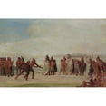 thumbnail image 2 of George Catlin 24x17 Black Ornate Framed Double Matted Museum Art Print Titled: Tchung-Kee, a Mandan Game Played with a Ring and Pole (1832-1833), 2 of 5