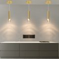 thumbnail image 6 of 3 Pack Gold Minimalist Kitchen Island Pendant Lights Modern Linear Hanging Light Fixture Bubble Acrylic, Adjustable 3000K/4500K/6500K, 6 of 7