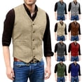thumbnail image 5 of Men's Casual Slim-Fit Suit Vest, Royal Blue, Size XXL, 5 of 5