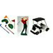 A1BakerySupplies Cake Decorating Kit CupCake Decorating Kit Sports Toys (Golf Kit with Cart)