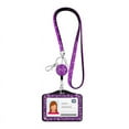 thumbnail image 1 of YUANOU Rhinestone Badge Holder ID Lanyard Bling Crystal Necklace Strap Badge Card Holder Retractable Hanging Rope Work Card Case(Purple)Horizontal card, 1 of 7