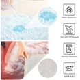 thumbnail image 4 of Dreamtimes Toiletry Mat Flamingo Love Print, Luxury U-Shaped Toilet Rug, Soft Comfortable Contour Mat for Bathroom Floor, 17.3"x13.4", Non-Slip Absorbent Bath Carpet, Dry Quickly, Machine Washable, 4 of 4